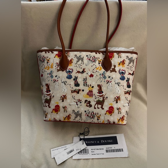 Disney Dogs Holiday Tote Bag by Dooney and Bourke - Picture 2 of 4